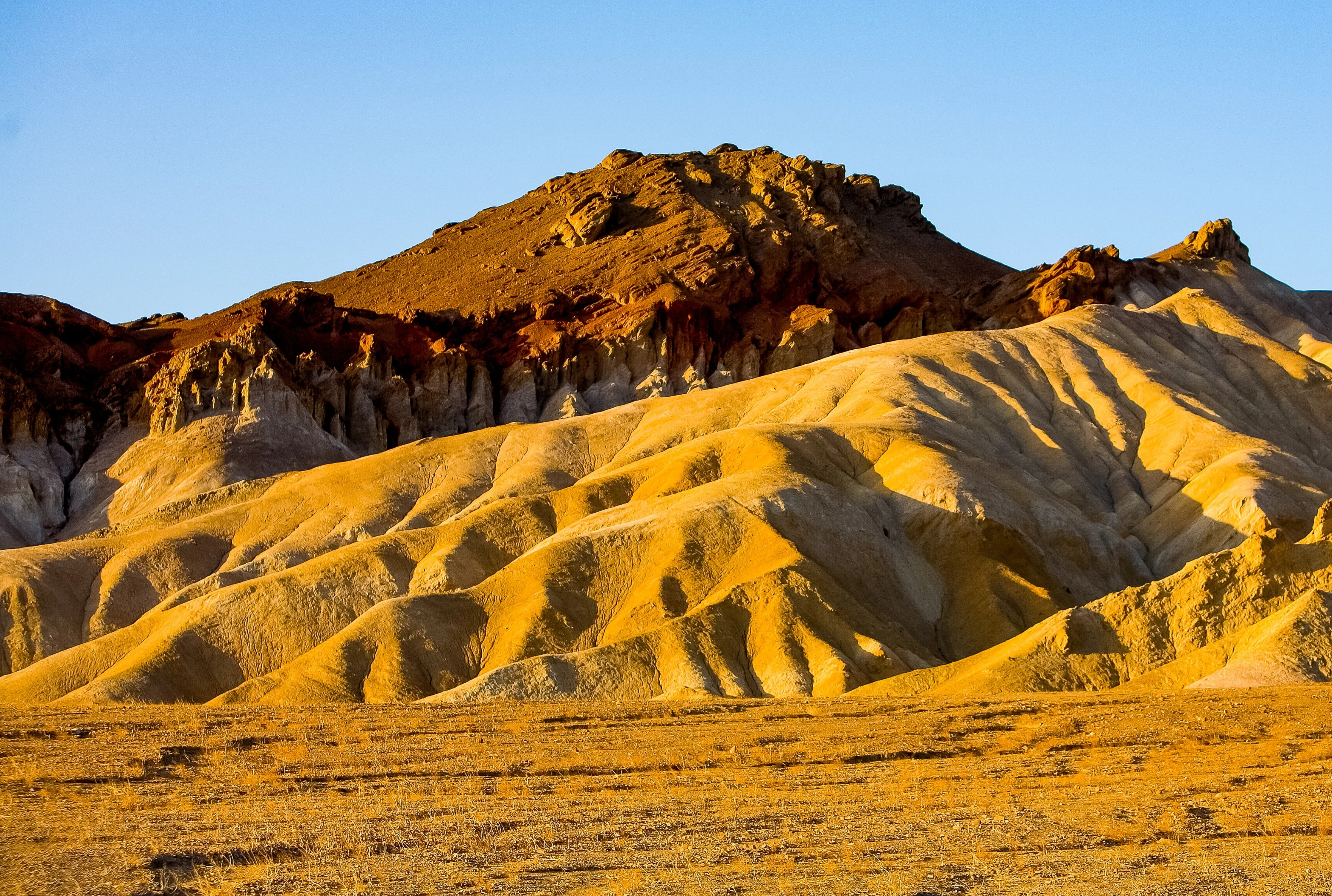 Death Valley sandstone in late afternoon sun