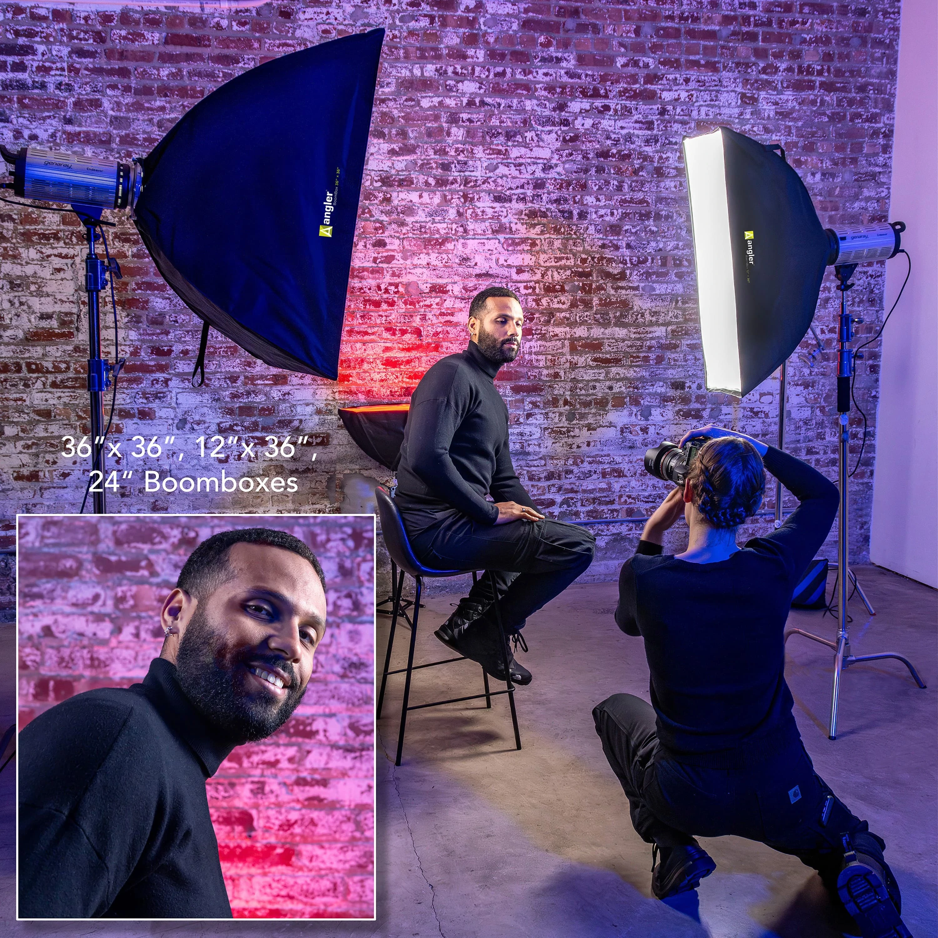 Three Light Studio Setup  with result